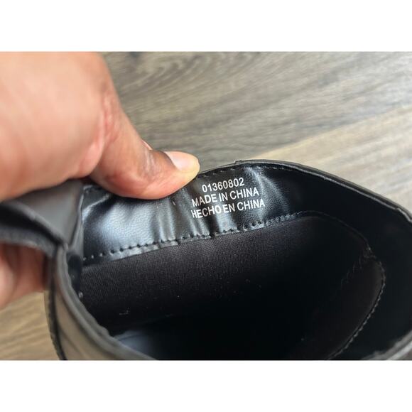 London Rag Dark Olive Green Side Buckle Western Style Ankle Boots Size 8 - Picture 10 of 11